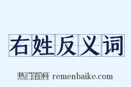右姓反义词是什么意思的图片
